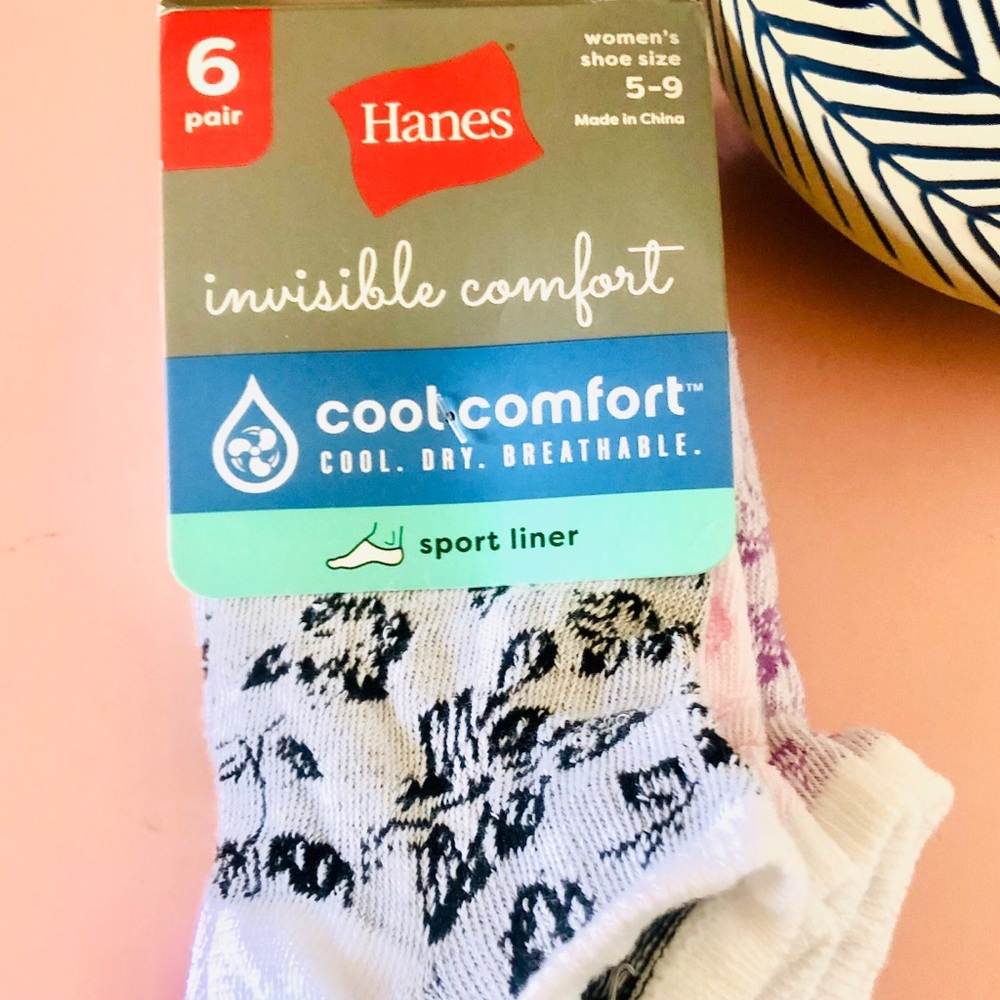 Hanes 6-pair Womens Sport Liner Socks Size 5-9